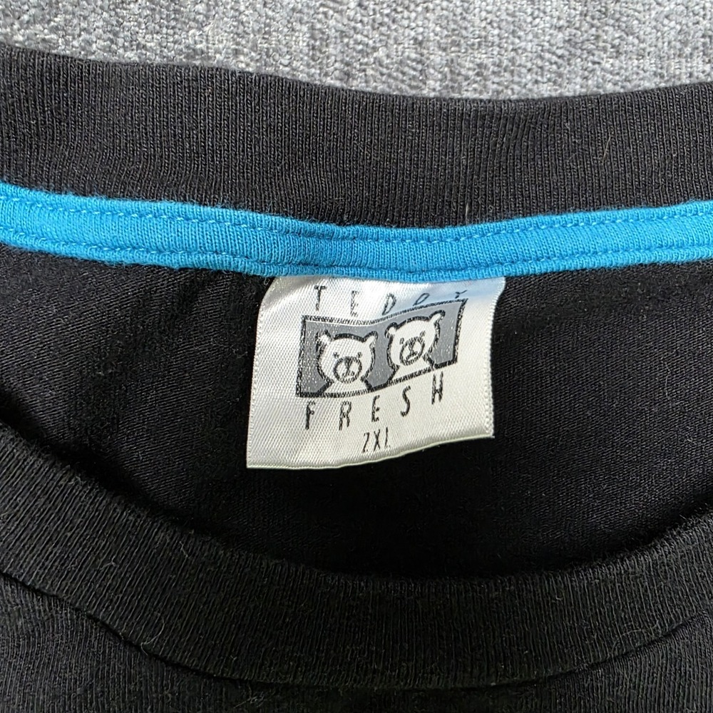 Teddy Fresh Colorful Filth Head Shirt Adult XXL 2XL Black Embroidered Logo Bear - Picture 6 of 10